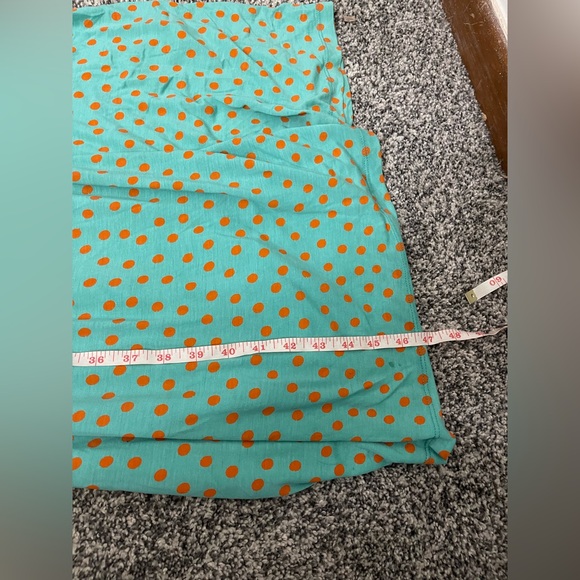 Gudrun Sjoden Polka Dot Soft Lyocell Maxi Dress Green Orange Lagenlook Sz L - Picture 9 of 10